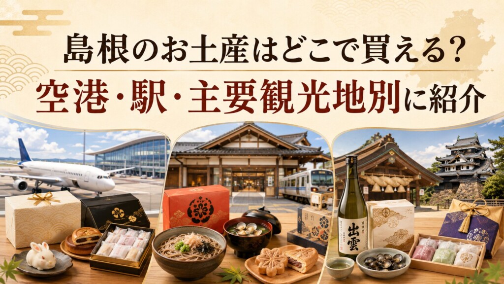 島根のお土産はどこで買える？空港・駅・主要観光地別に紹介
