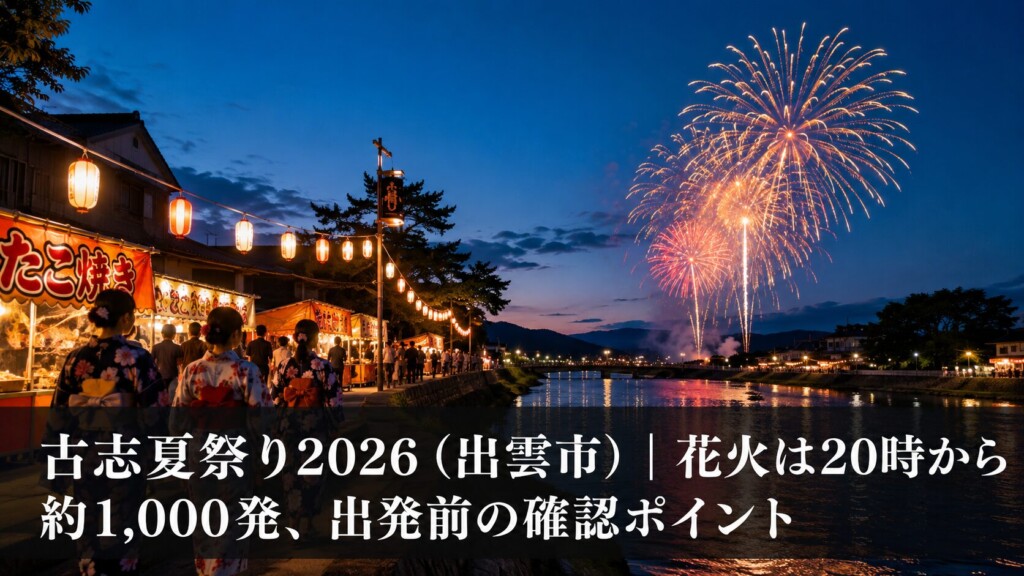 古志夏祭り2026（出雲市）｜開催日時と花火打ち上げ数、よくある質問も解説