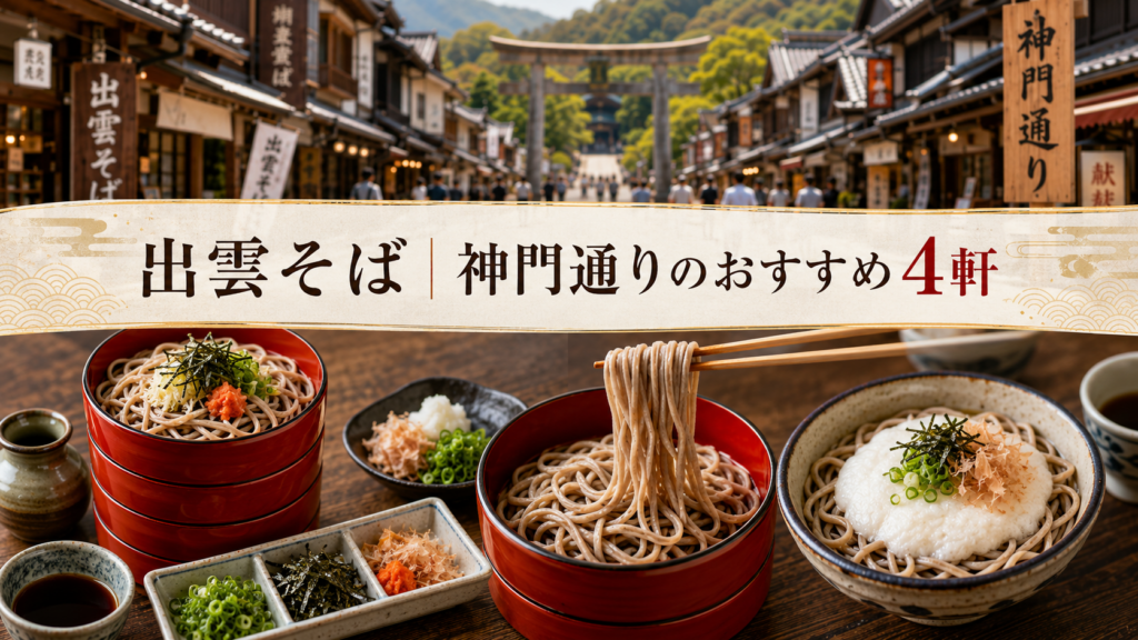 出雲そば｜神門通りのおすすめ4軒