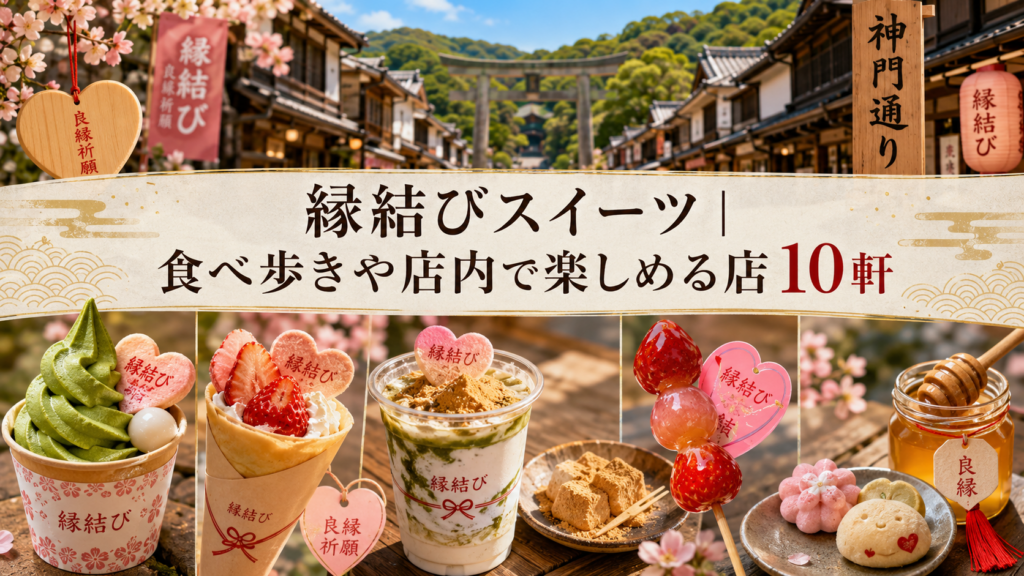縁結びスイーツ｜食べ歩きや店内で楽しめる店10軒