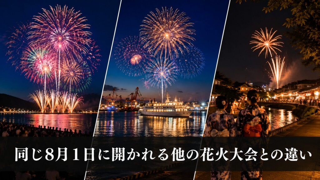 同じ8月1日に開かれる他の花火大会との違い