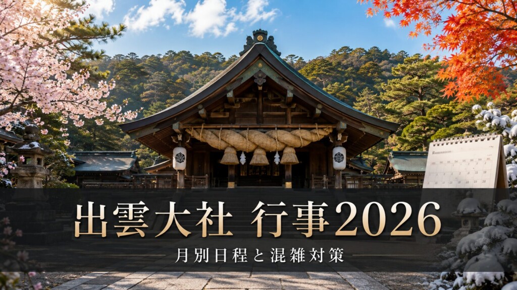 出雲大社のイベント・行事2026｜月別の祭事日程、混雑を回避する対策も紹介