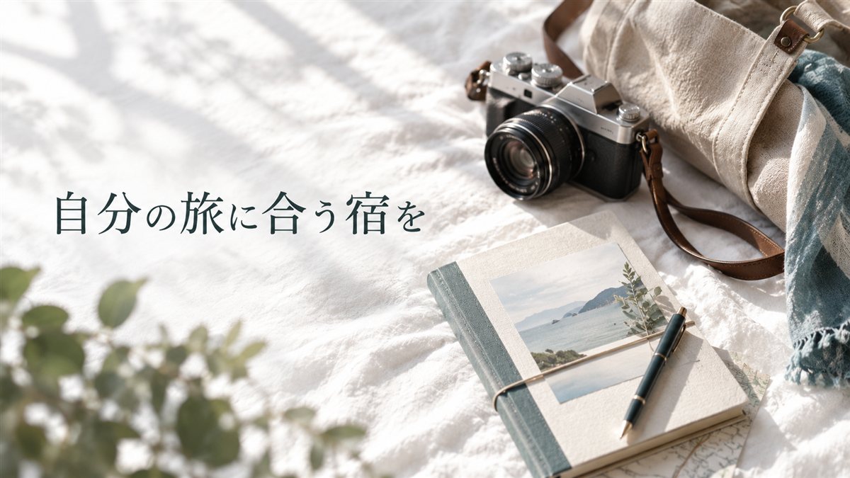 自分の旅に合う宿を。カメラと旅のノート