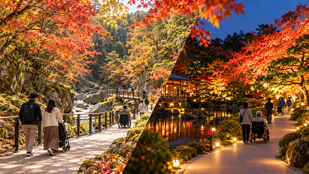 車いす・ベビーカーでも行ける島根の紅葉名所のイメージ写真